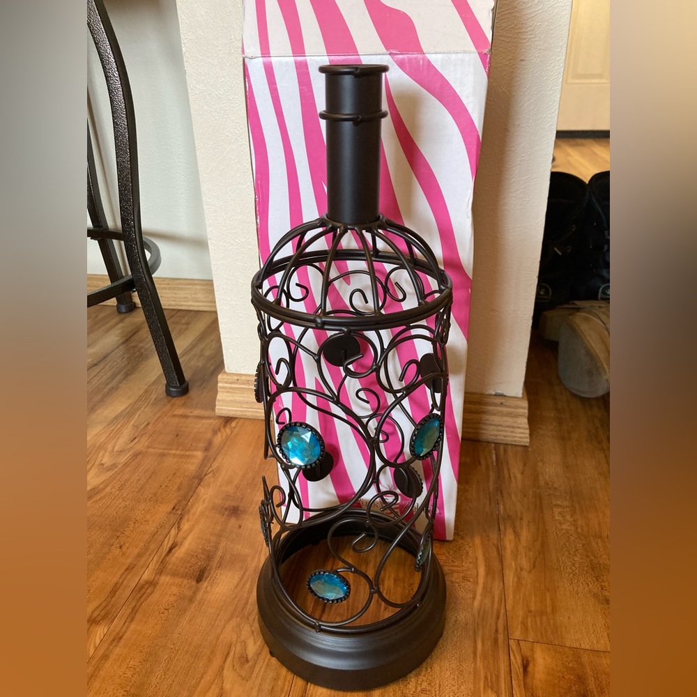 Pink Zebra Wine Bottle Shade